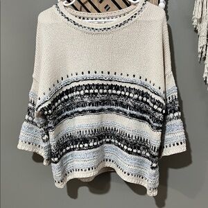 Matilda Jane Good Hart GH Drop Azle Sleeve Striped Sweater Size L